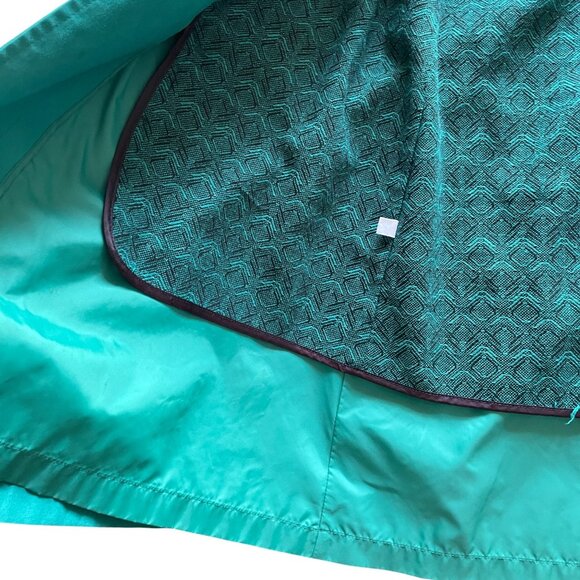 Vintage 1980s London Fog by Wamsutta Teal Trench Coat – Made in USA – Size 10P - Picture 6 of 16